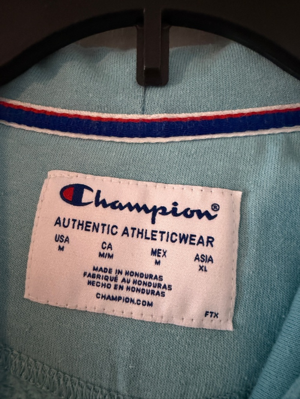 Champion Women’s Pullover Hoodie - Light Blue - Picture 2 of 2